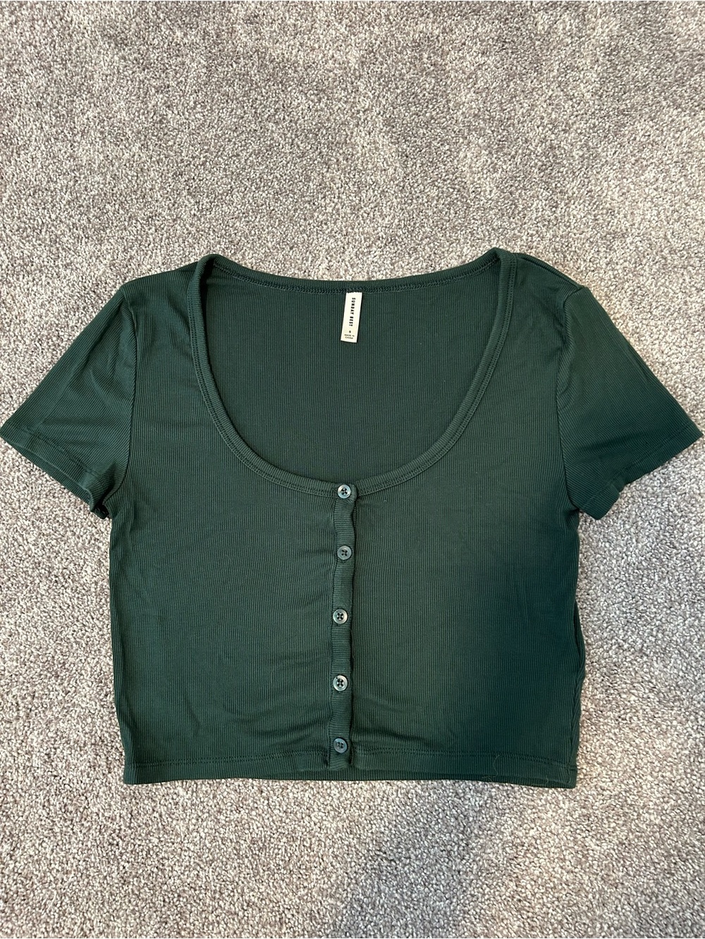 Sunday Best Holly Crop Top in Deep Green